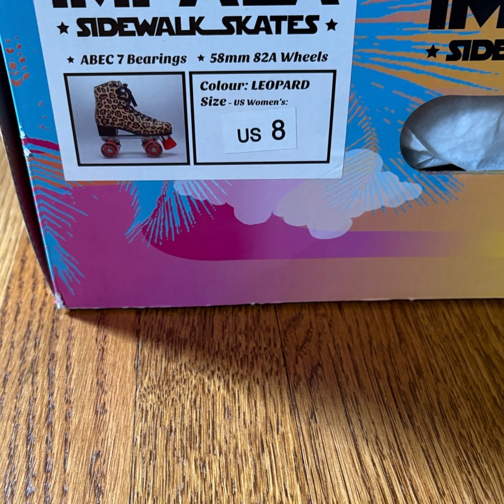 Leopard Print Sidewalk Skates - US 8